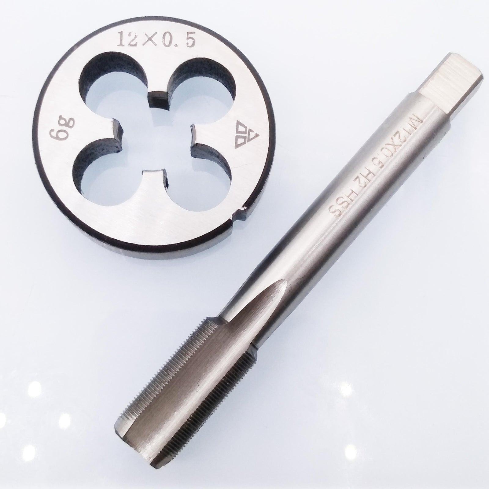 US Stock HSS M12 x 0.5mm Tap & M12 x 0.5mm Die Metric Thread Right Hand