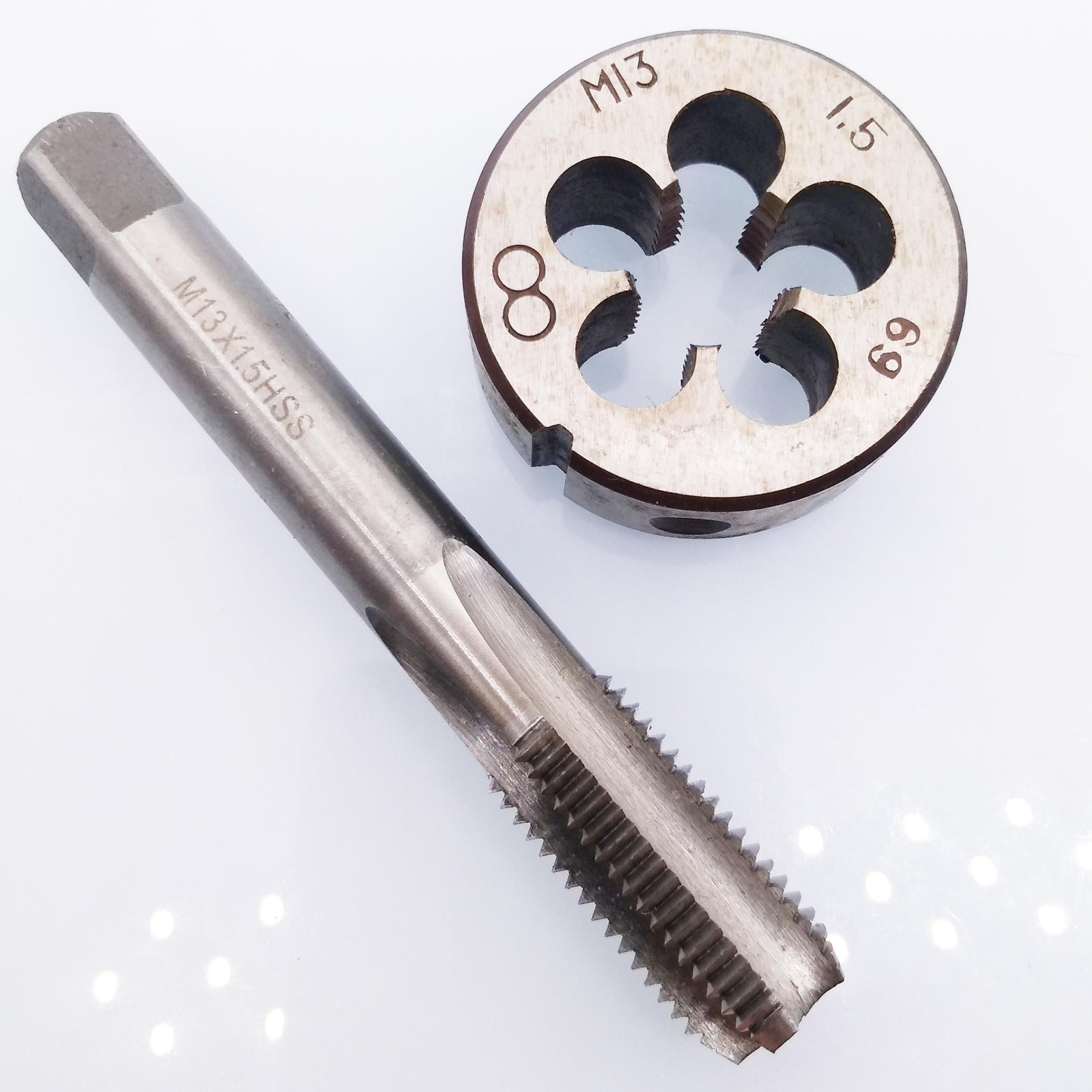 US Stock HSS M13 x 1.5mm Tap & M13 x 1.5mm Die Metric Thread Right Hand
