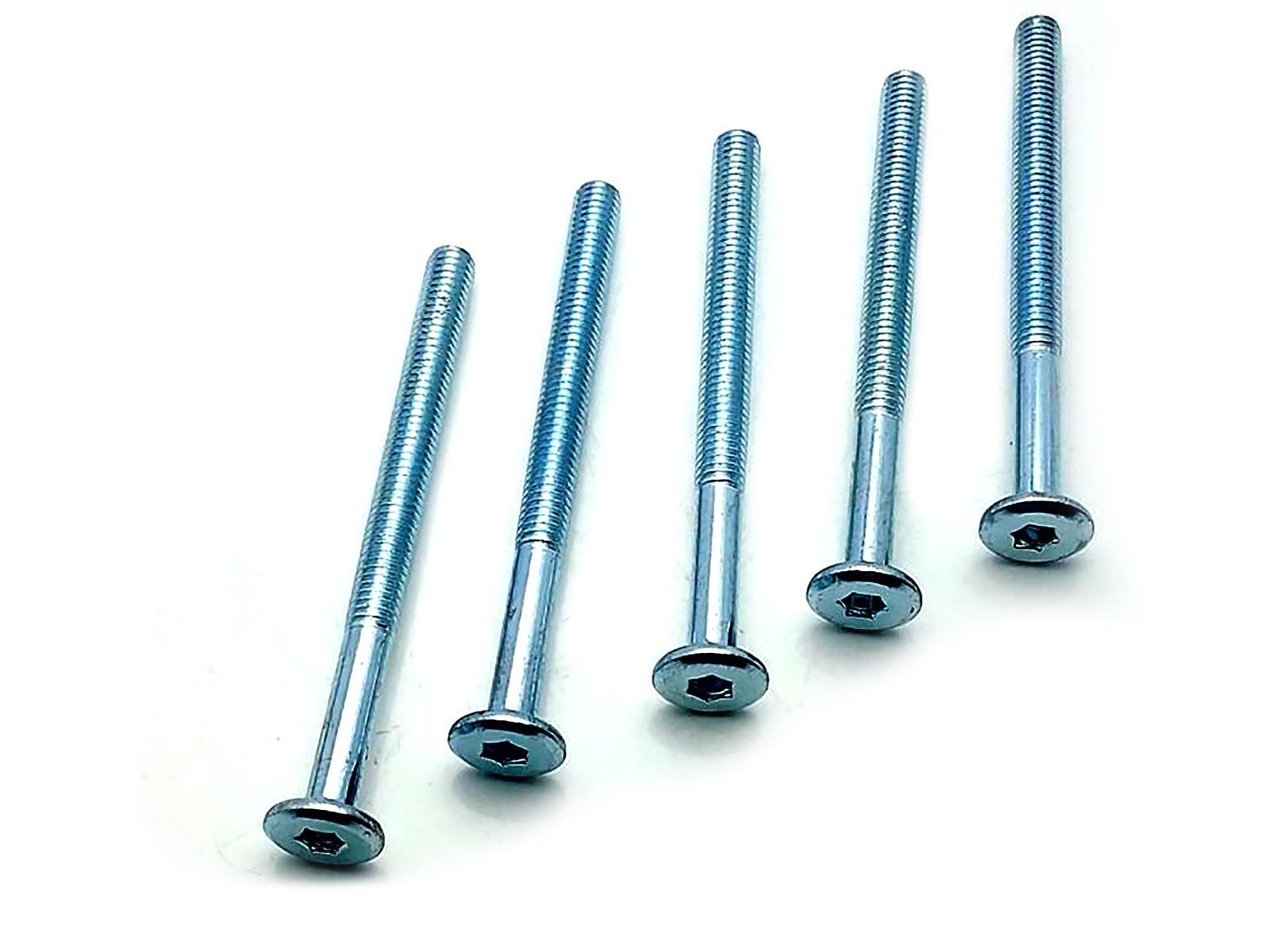 US Stock 10x M6x75mm Furniture SHCS Flat Round Socket Head Cap Screws Allen Bolt