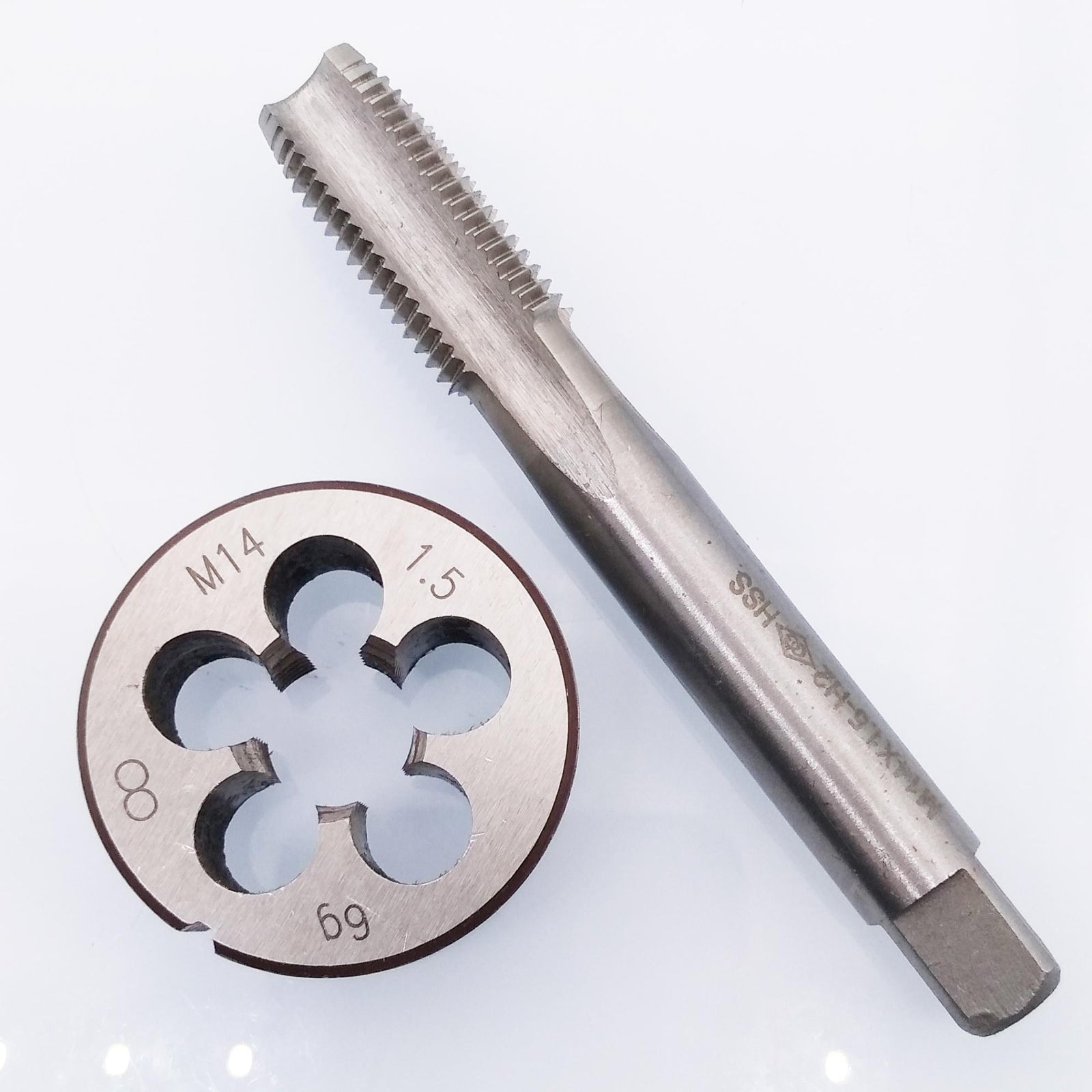 US Stock HSS M14 x 1.5mm Tap & M14 x 1.5mm Die Metric Thread Right Hand