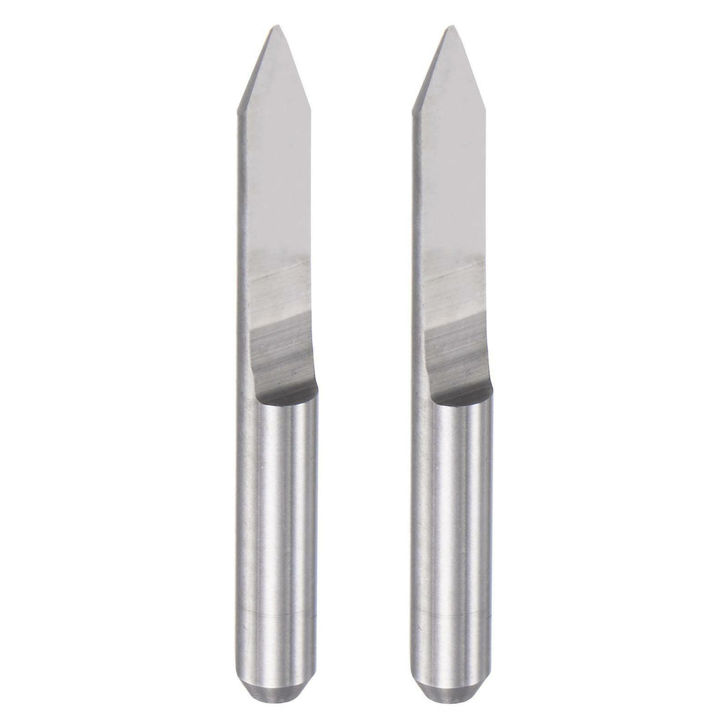 2pc Wood Engraving Router for Acrylic PVC MDF Plastic 1/8" 3.175mm 0.3mm Tip 45°