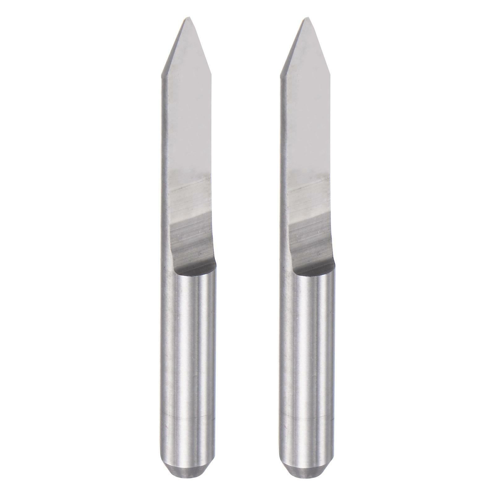 2pc Wood Engraving Router for Acrylic PVC MDF Plastic 1/8" 3.175mm 0.3mm Tip 45°