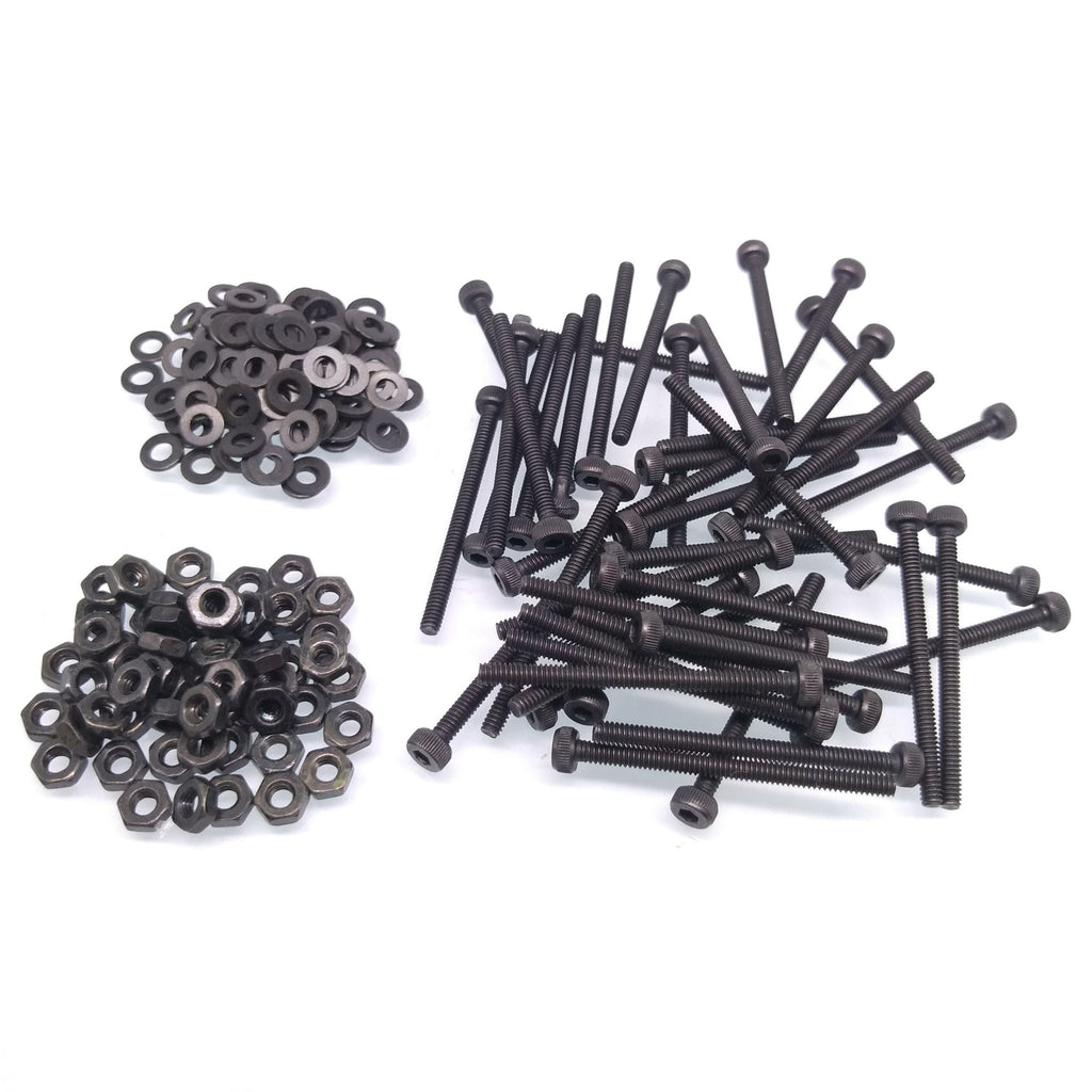 50x M2.5 x 25mm Socket Head Cap Screws Alloy Steel Allen Socket Drive Nut Washer
