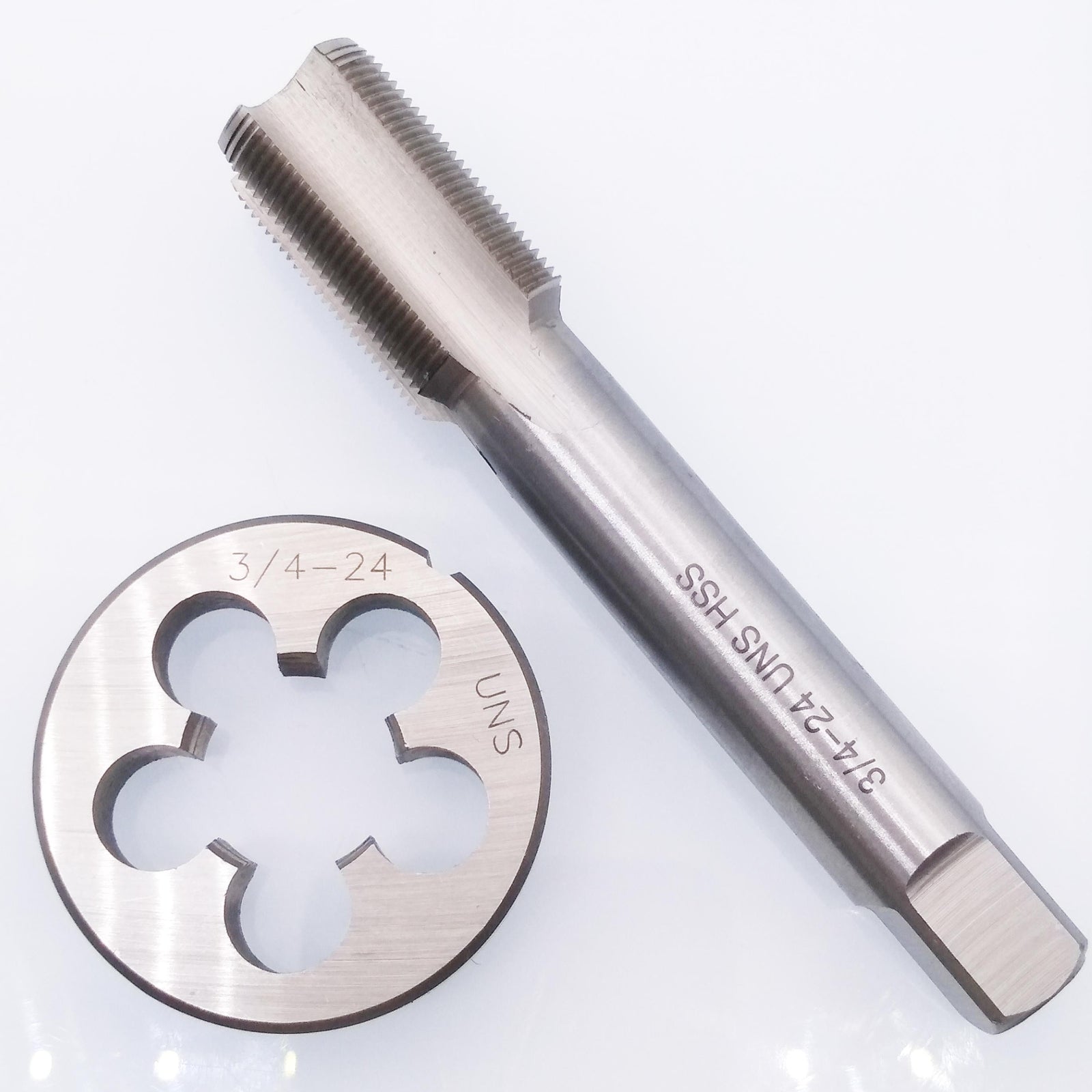 US Stock HSS 3/4-24 UNS Tap & 3/4-24 UNS Die Right Hand