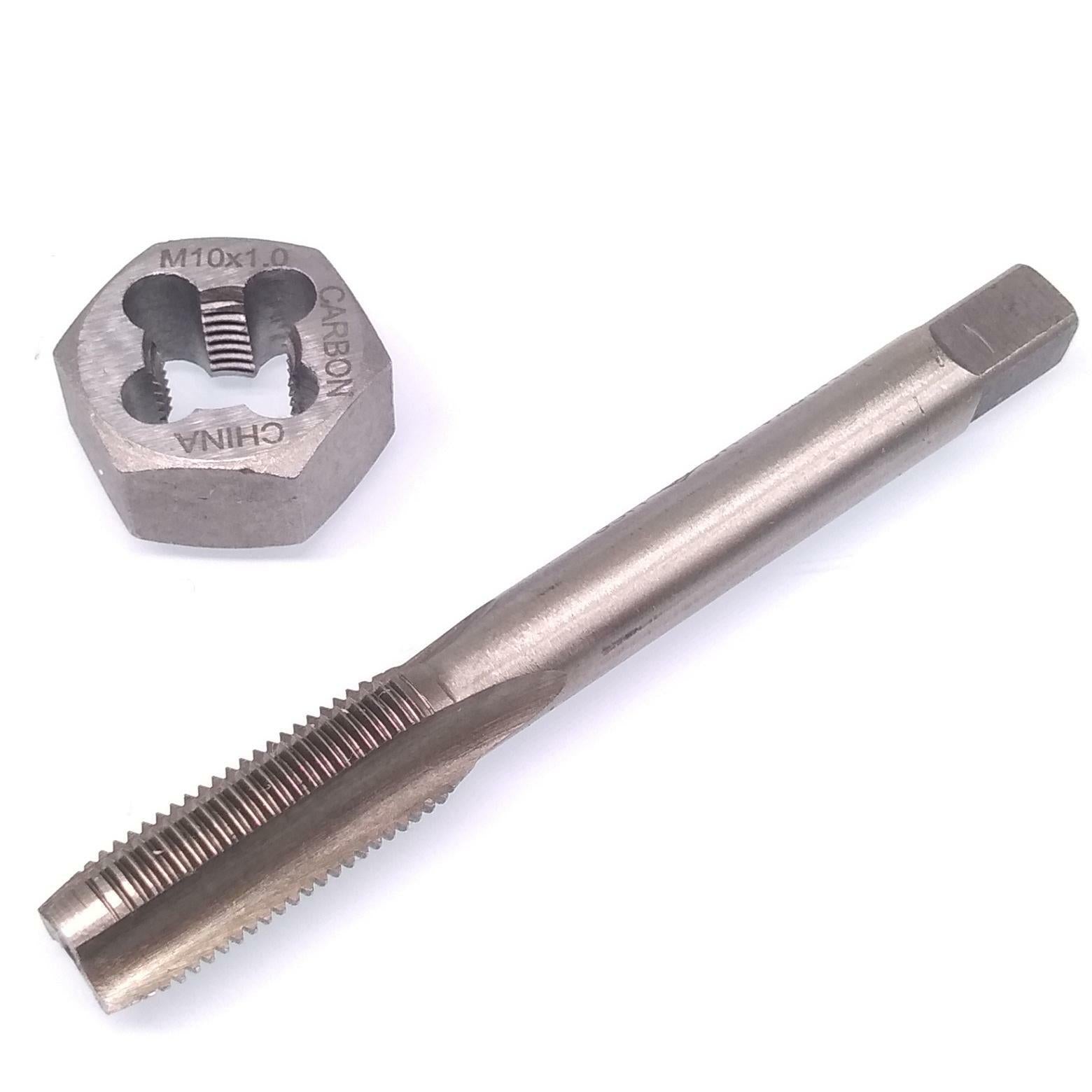 US Stock HSS M10 x 1mm Tap & M10 x 1mm Hexagon Die Metric Thread Right Hand Set