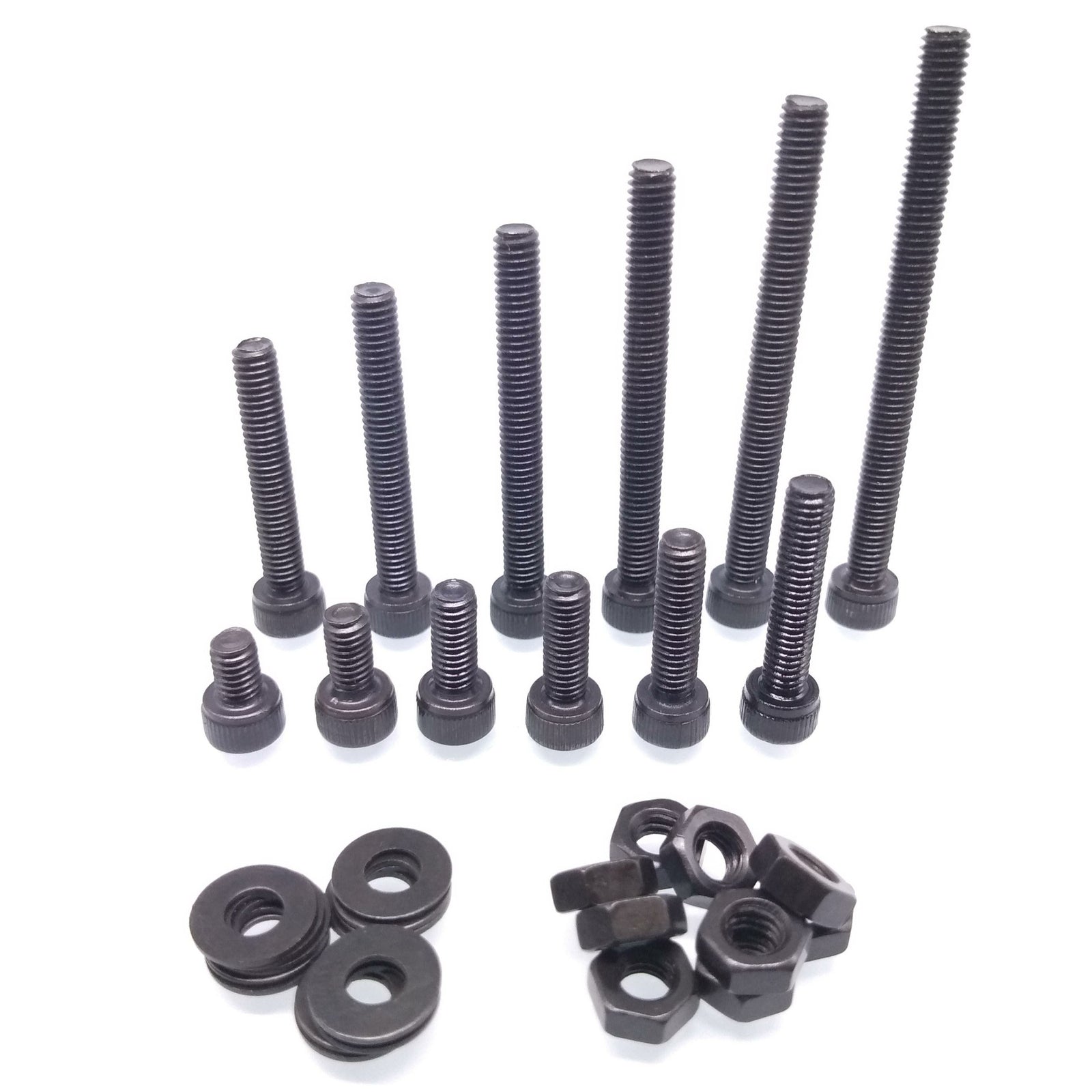 380x M4 Socket Head Cap Screws Steel Allen Socket Nuts Washers Assortment Kit