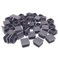 50x Square Plastic Black Blanking End Cap Tube Pipe Inserts Plug Bung 25 x 25mm
