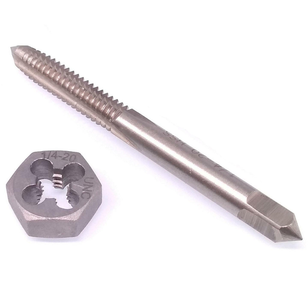 US Stock HSS 1/4-20 Tap & 1/4-20 Hexagon Die Thread Right Hand Set