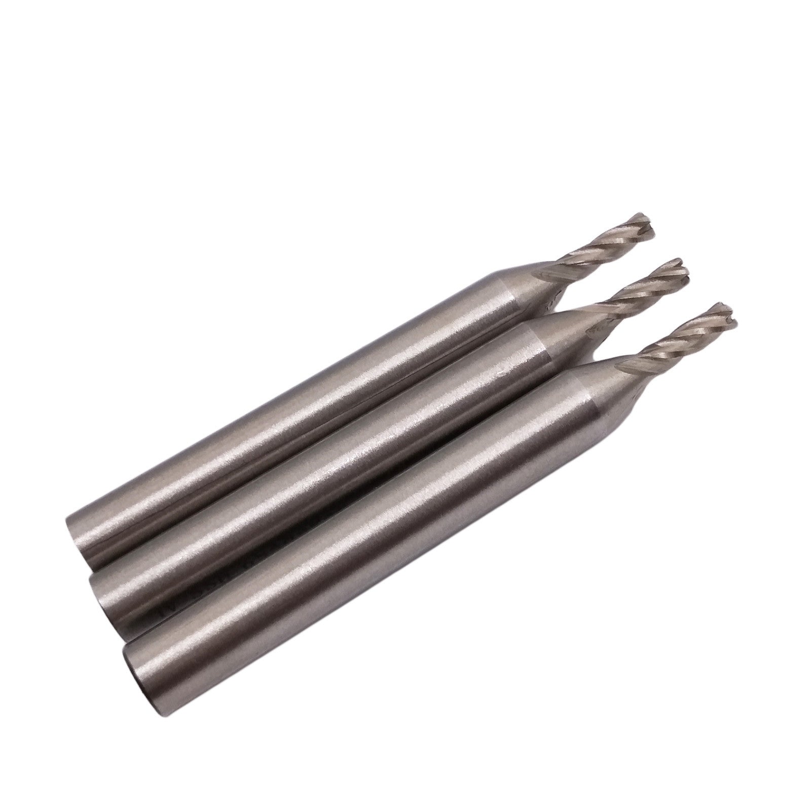 AU Stock 3pcs 2.5mm Four 4 Flute HSS & Aluminium End Mill Cutter CNC Bit