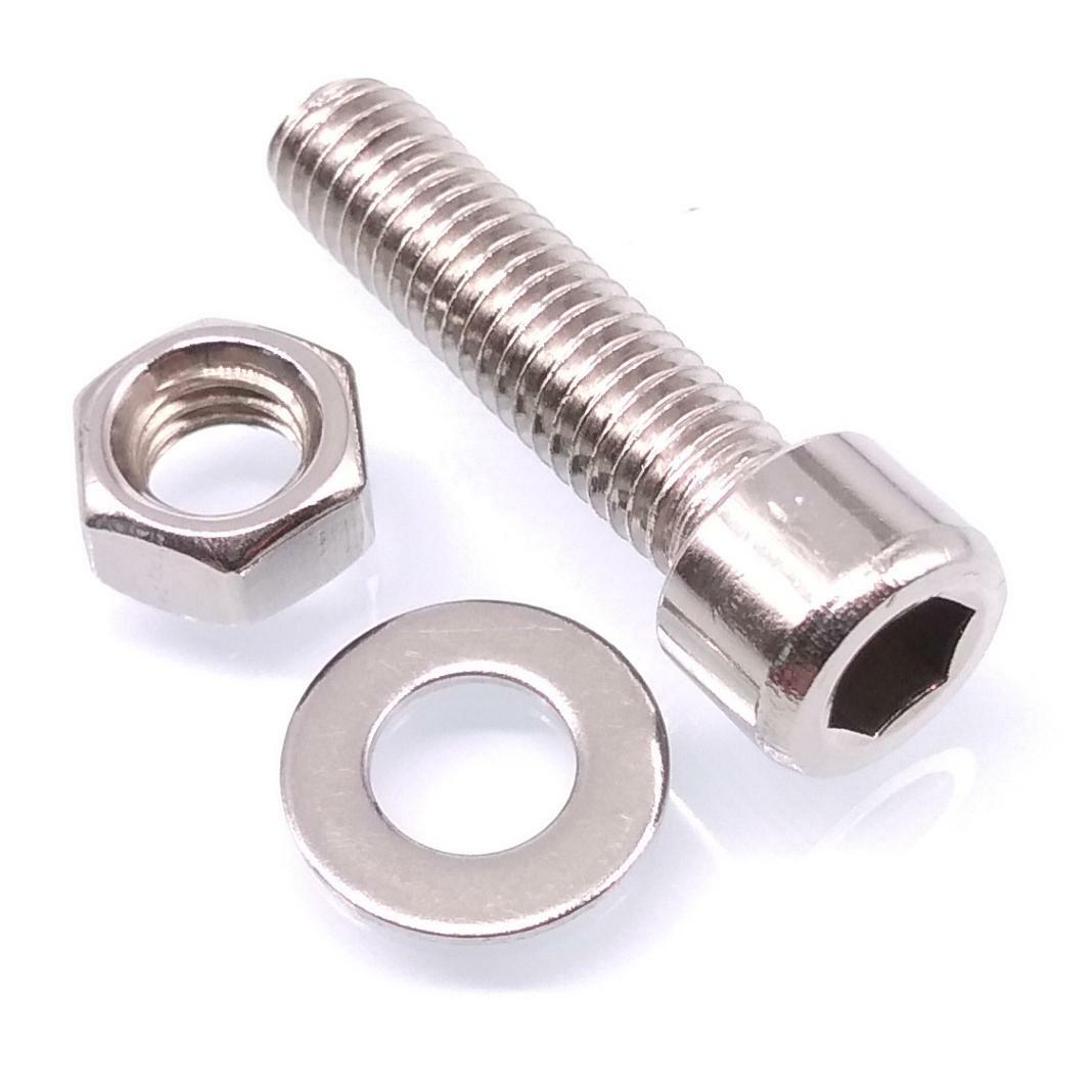 200x M5 x 20mm Socket Head Cap Screws Stainless Steel Allen Socket Nuts Washers