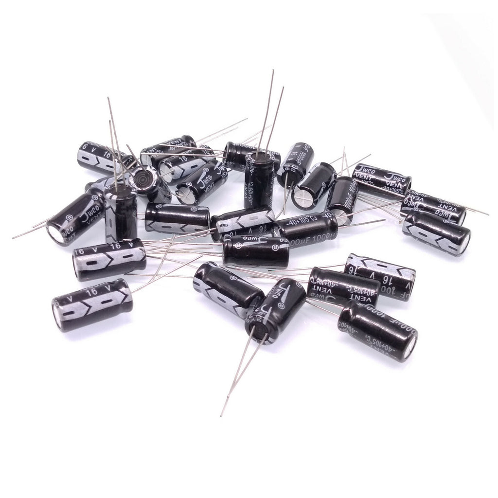 50pcs Electrolytic Capacitors 1000uF 1000mfd 16V +105℃ Radial 8 x 16mm