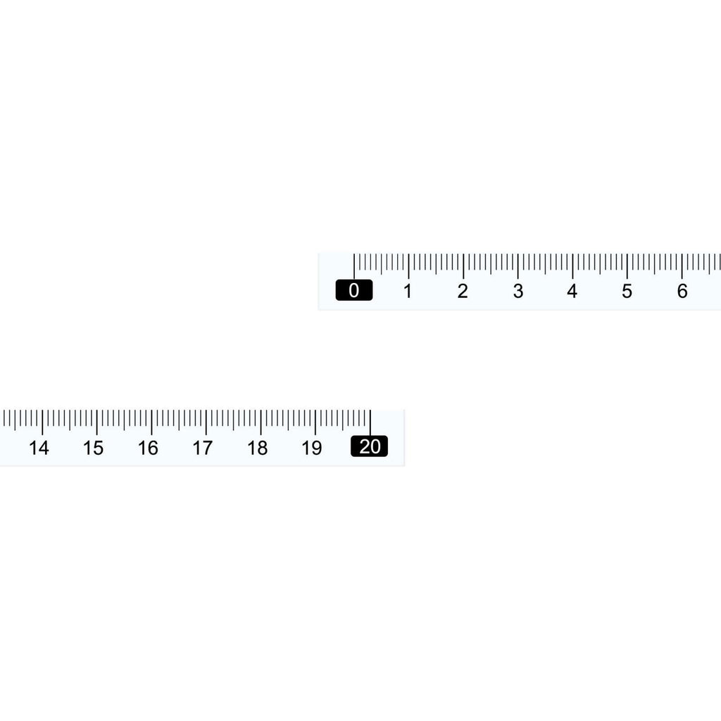 10Pcs Adhesive Tape Measure 20cm Left to Right Sticky Workbench Ruler (White)
