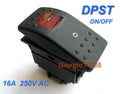AU Stock  Red Light DPST OFF/ON Rocker Switch RK1-06 Double Pole Single Throw