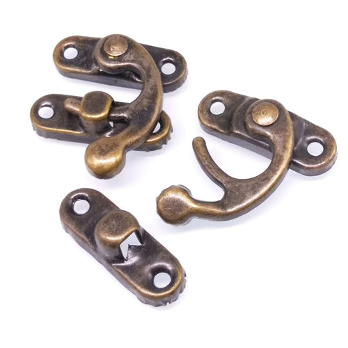 12x Swing Hook Clasp For Leather Wood Craft Case with Screw 32*28mm Right