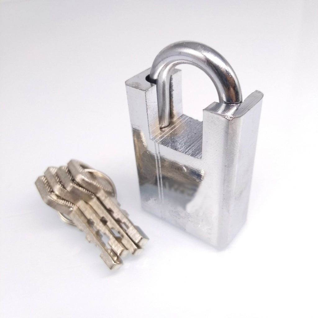 2pcs Anti-Theft Lock Padlock With 4 Keys Height 1.58 inch Width 1.18 inch