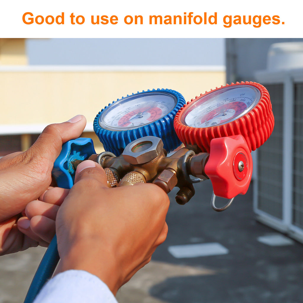 2pcs Round Wheel Handle Faucet Handles Manifold Gauges Knob Plastic