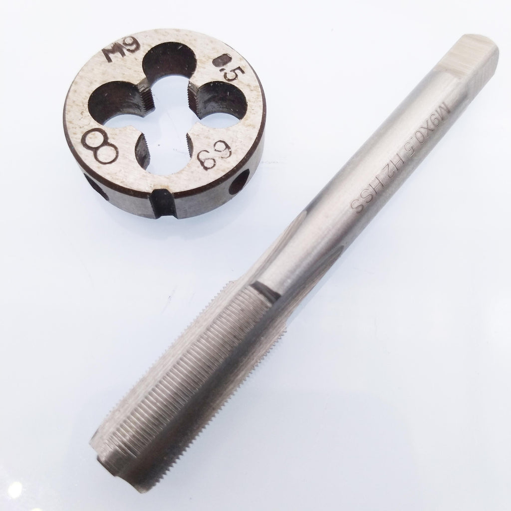 HSS M9 x 0.5mm Tap & M9 x 0.5mm Die Metric Thread Right Hand
