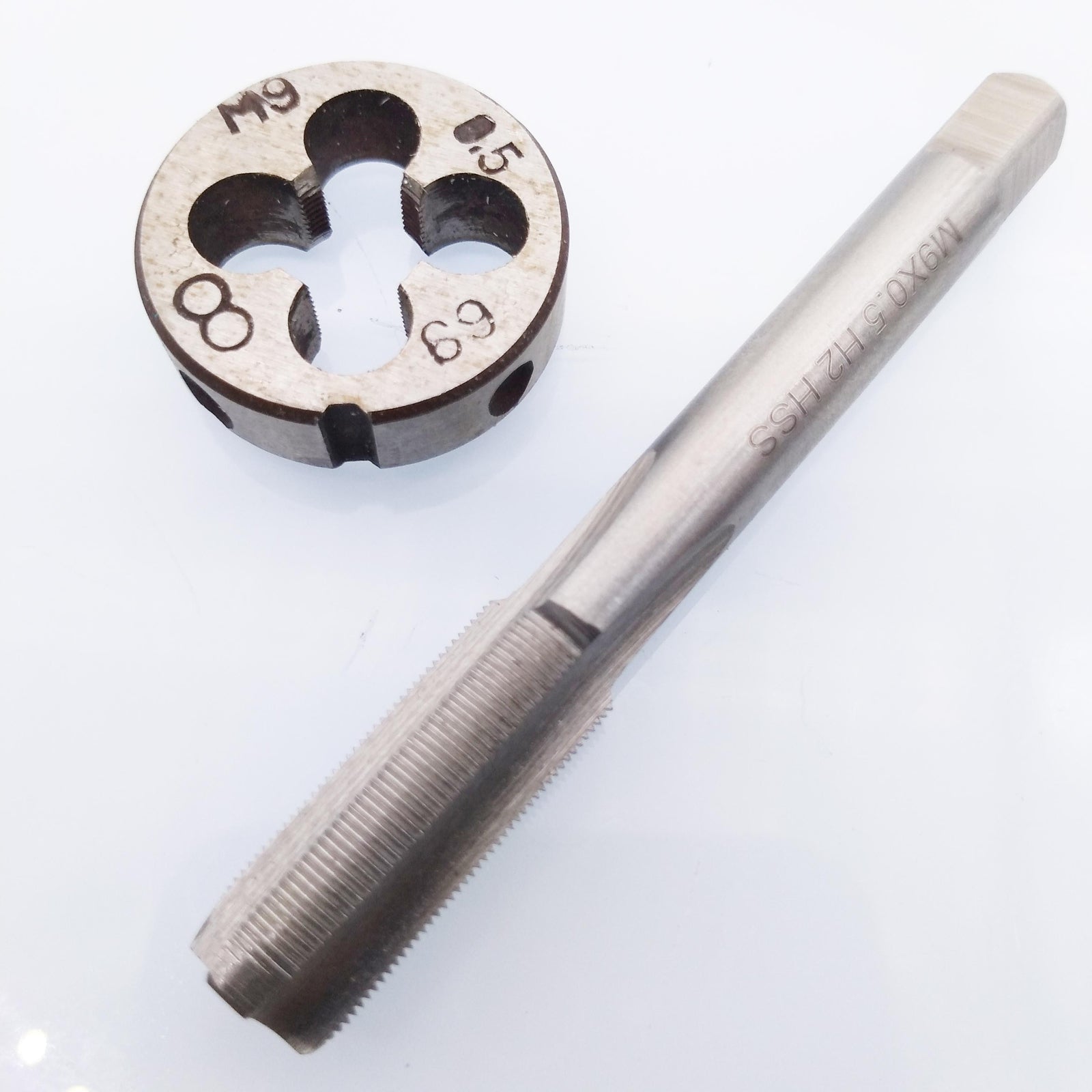 HSS M9 x 0.5mm Tap & M9 x 0.5mm Die Metric Thread Right Hand