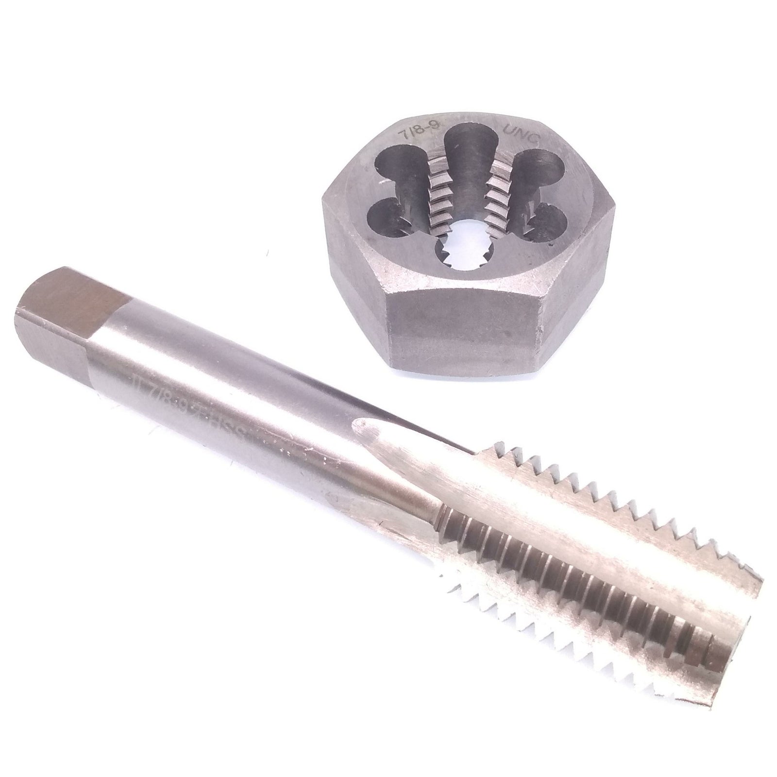 US Stock HSS 7/8-9 Tap & 7/8-9 Hexagon Die Thread Right Hand Set