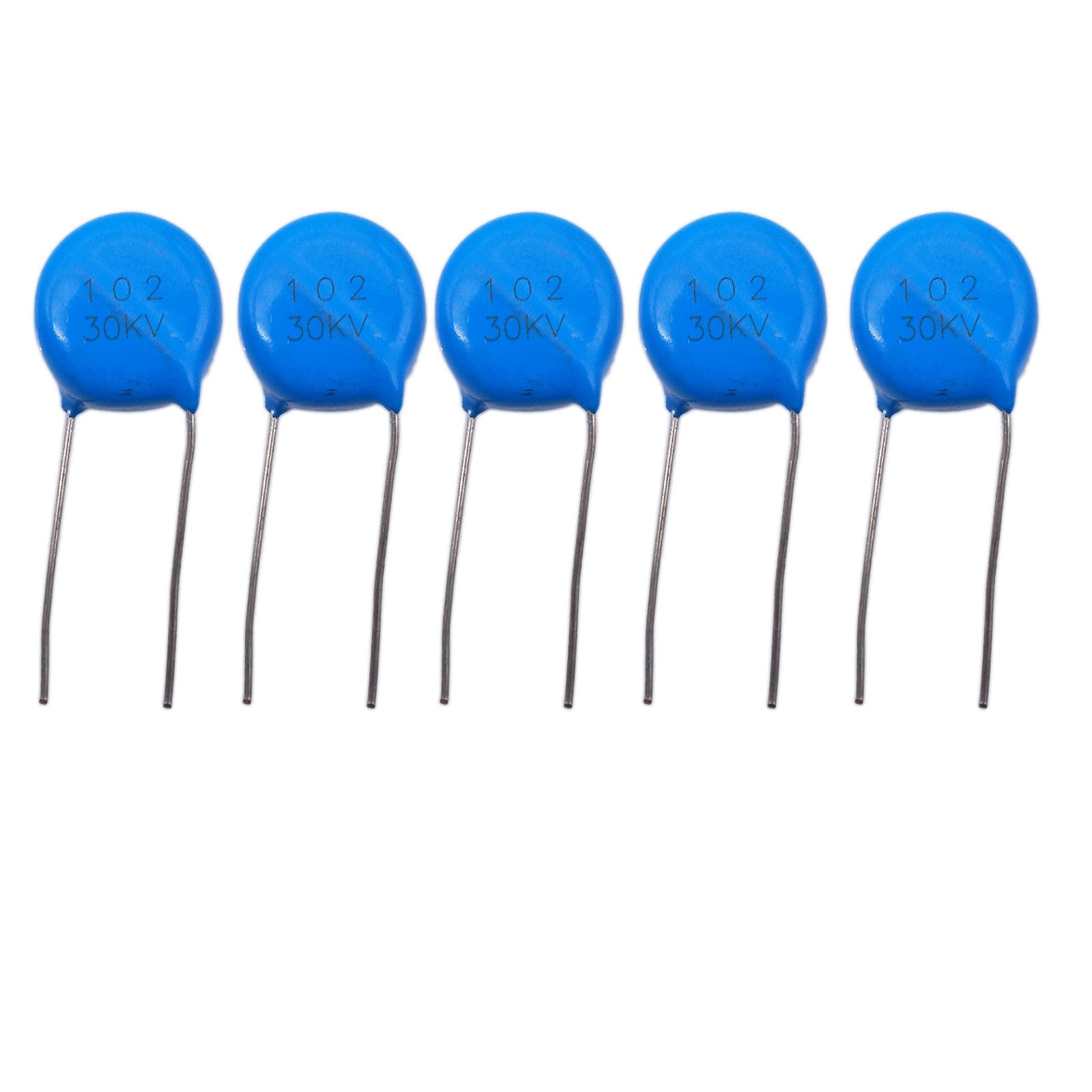 AU Stock  5pcs Ceramic Disc Capacitors 1000pf 1nf 0.001uf 102 30000V 30KV