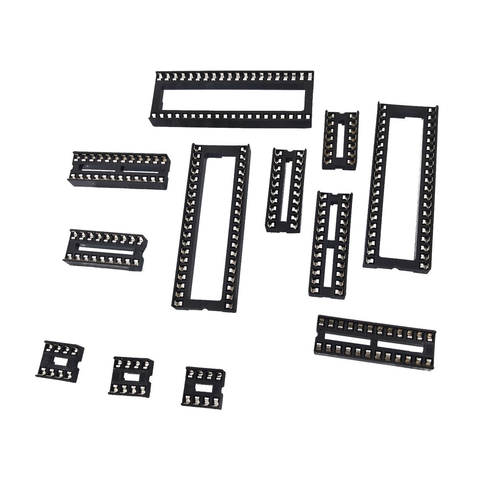 45pcs Adapter Solder Type DIP IC Sockets 8,14,16,18,20,24,28,32,40 PIN