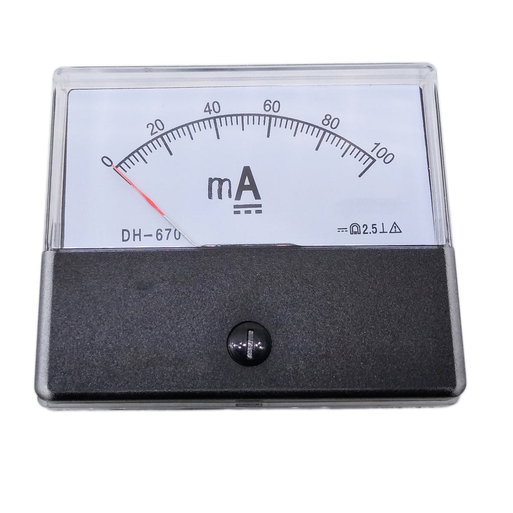 Analog Panel AMP Current Ammeter Meter Gauge DH-670 0-100mA DC
