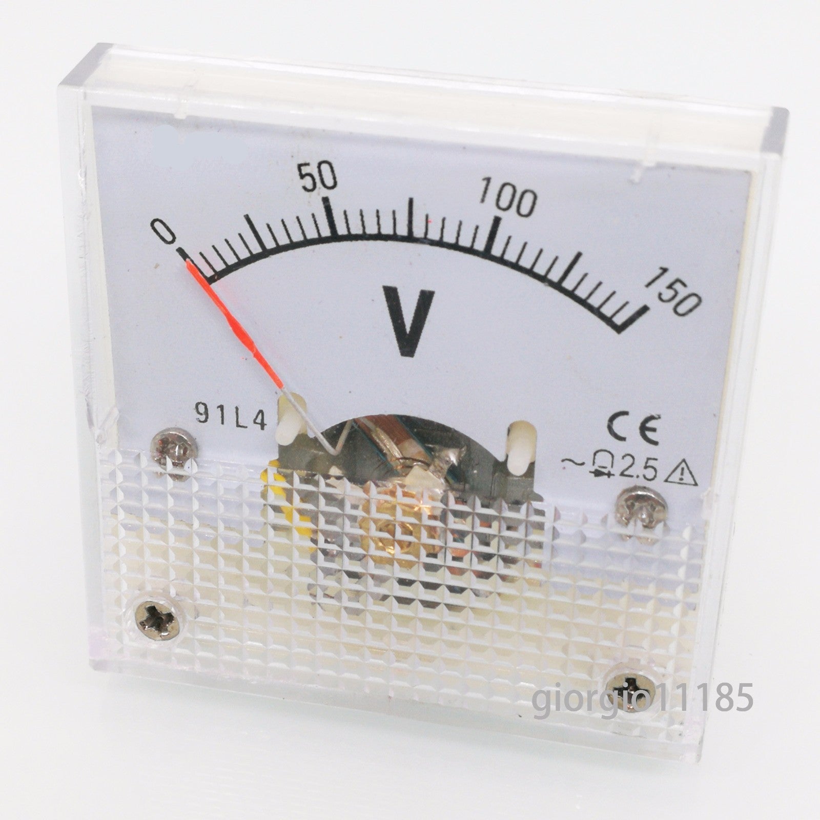 US Stock AC 0~150V Square Analog Volt Pointer Needle Panel Meter Voltmeter 91L4