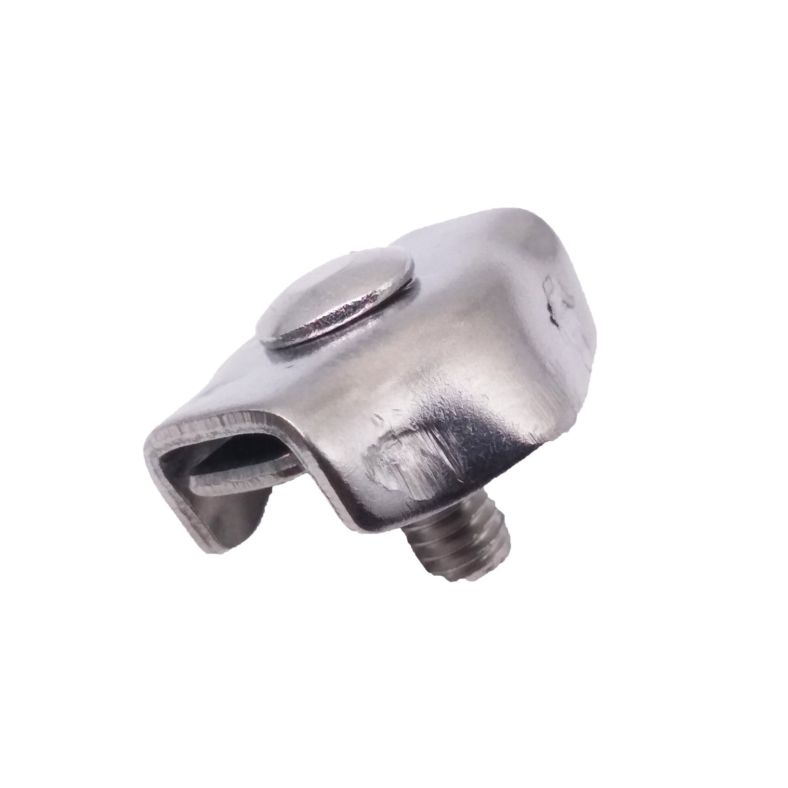 US Stock 10pcs 3mm 304/A2 Stainless Steel Wire Rope Simple Grip Cable Clamp