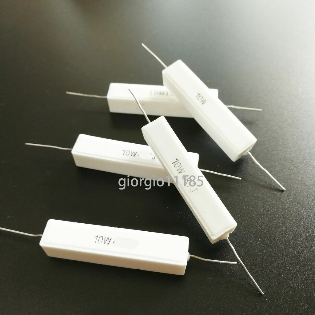 5pcs 10 watt Axial Ceramic Cement Power Resistor 10W 1.5K OHM