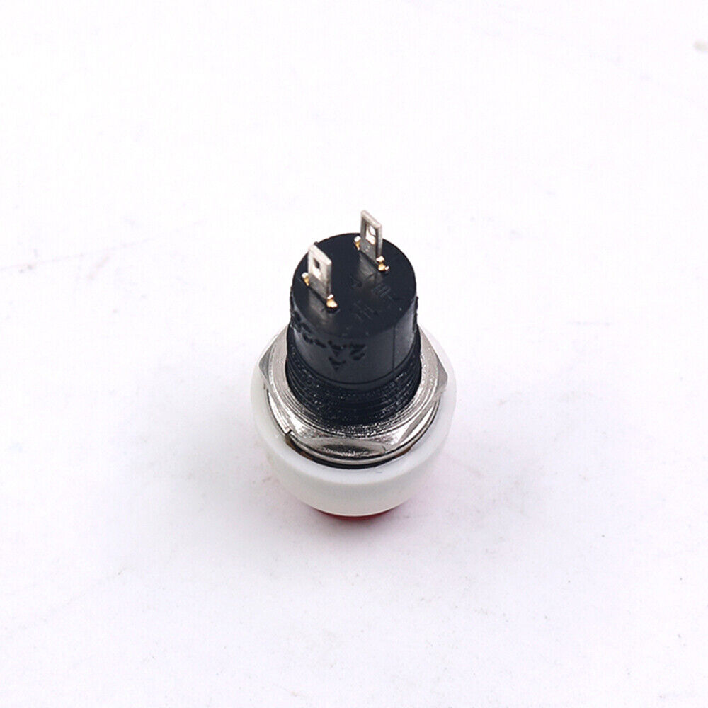 5pcs 10mm 2A 250VAC Mini Round Push Button Switch Latching ON/OFF Green