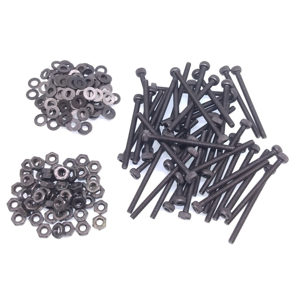 50x M2.5 x 25mm Socket Head Cap Screws Alloy Steel Allen Socket Drive Nut Washer