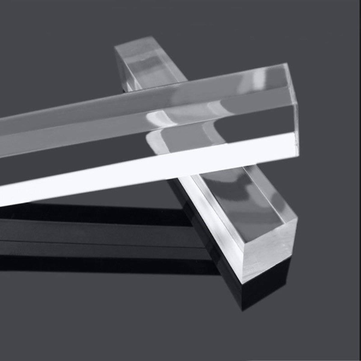 US Stock Square 8pcs Clear Acrylic PMMA Rod Bar 8 x 8mm ±10%  250mm Long