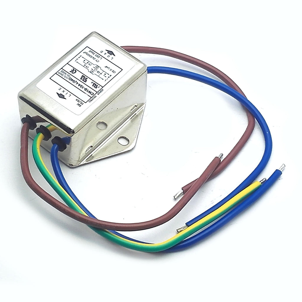AU Stock  Lead Wire Power EMI Noise Filter 10A 115/220V 50/60Hz