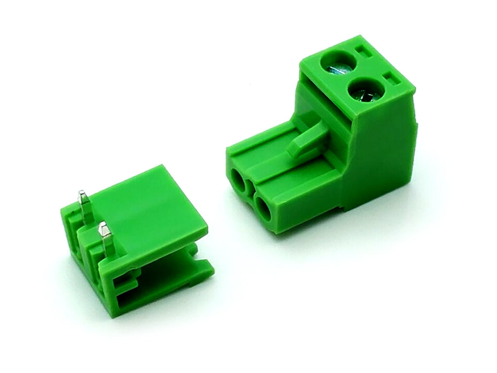 US Stock 10Set 2EDG 2P Plug-in Screw Terminal Block Connector 5.08mm Right Angle