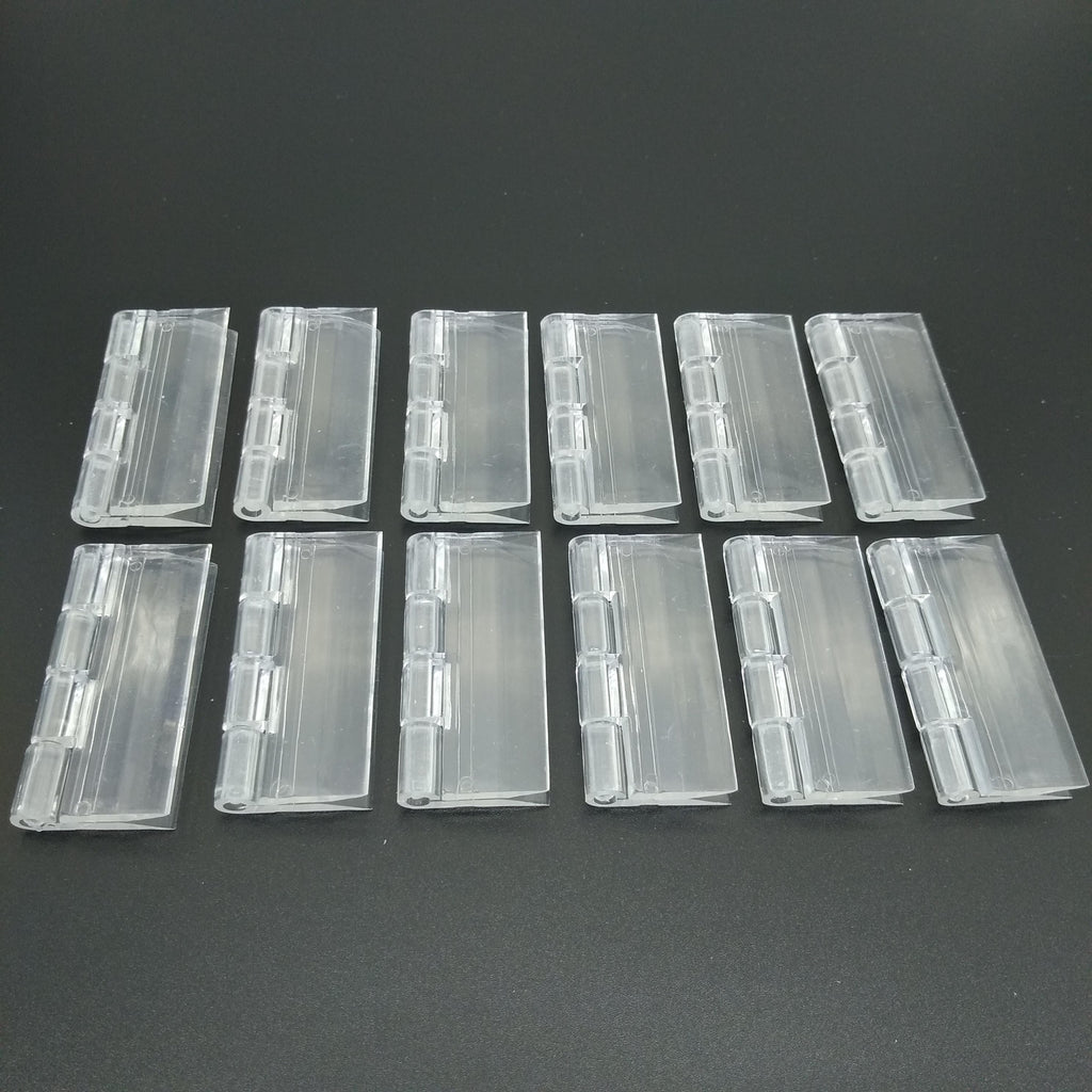 US Stock 12pcs Clear PMMA Acrylic Plastic Folding PMMA Hinge 45 x 34mm