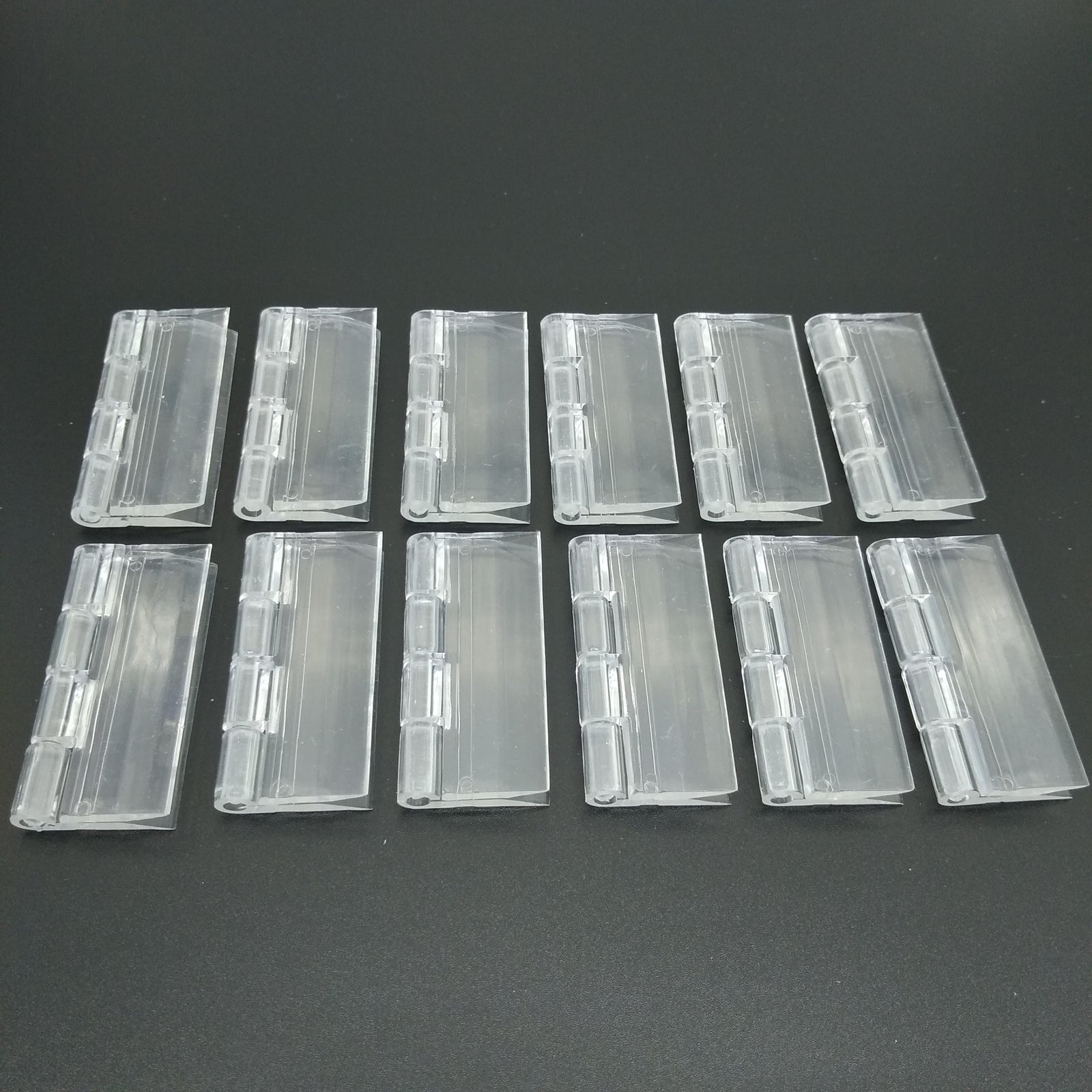 US Stock 12pcs Clear PMMA Acrylic Plastic Folding PMMA Hinge 45 x 34mm