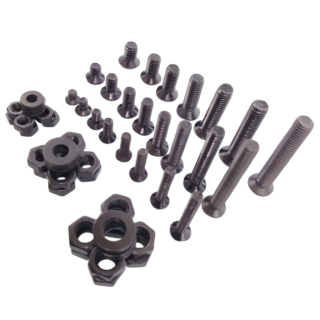 460pcs M3 M4 M5 Flat Head Black Screws with Nuts Washers Assortment Kit