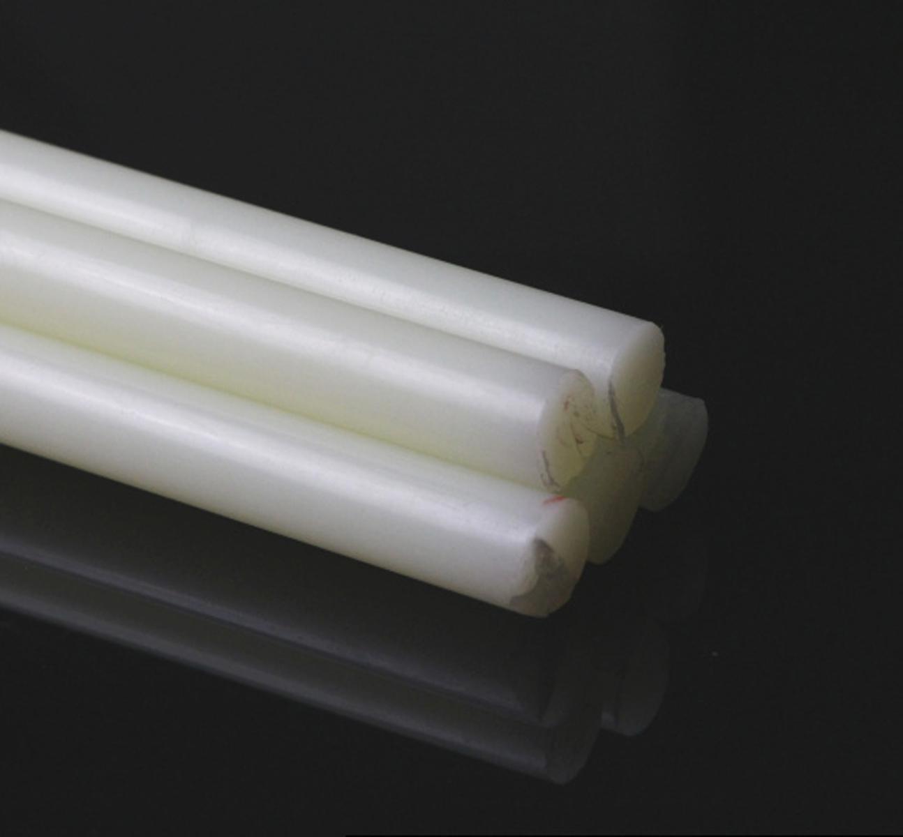 US Stock 6pcs 10.5mm ±10% Diameter 13" PA6 Nylon Round Rod Stick Bar Stock White