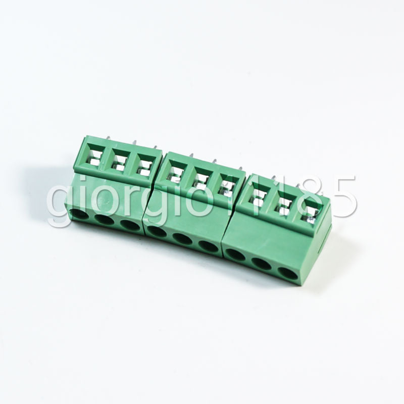US Stock 20x 5mm Pitch 3 pin 3 way PCB Screw Terminal Blocks Connector Green