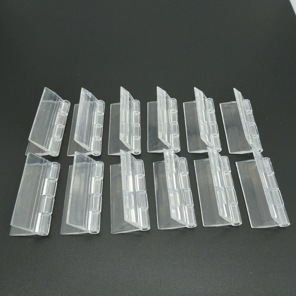 US Stock 12pcs Clear PMMA Acrylic Plastic Folding PMMA Hinge 45 x 34mm