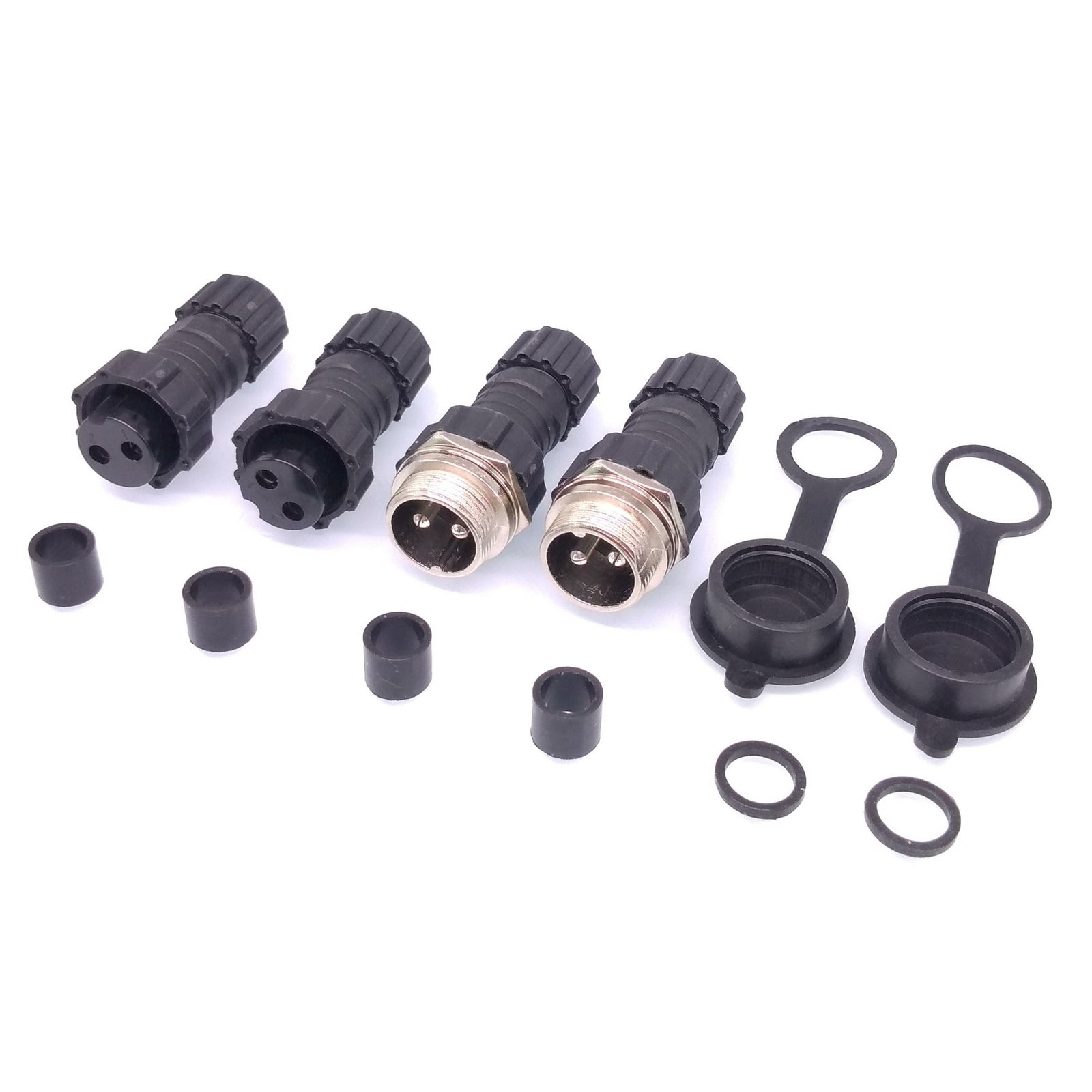 2Sets GX16 Waterproof Aviation Connector Plug Socket Sensor 2pin