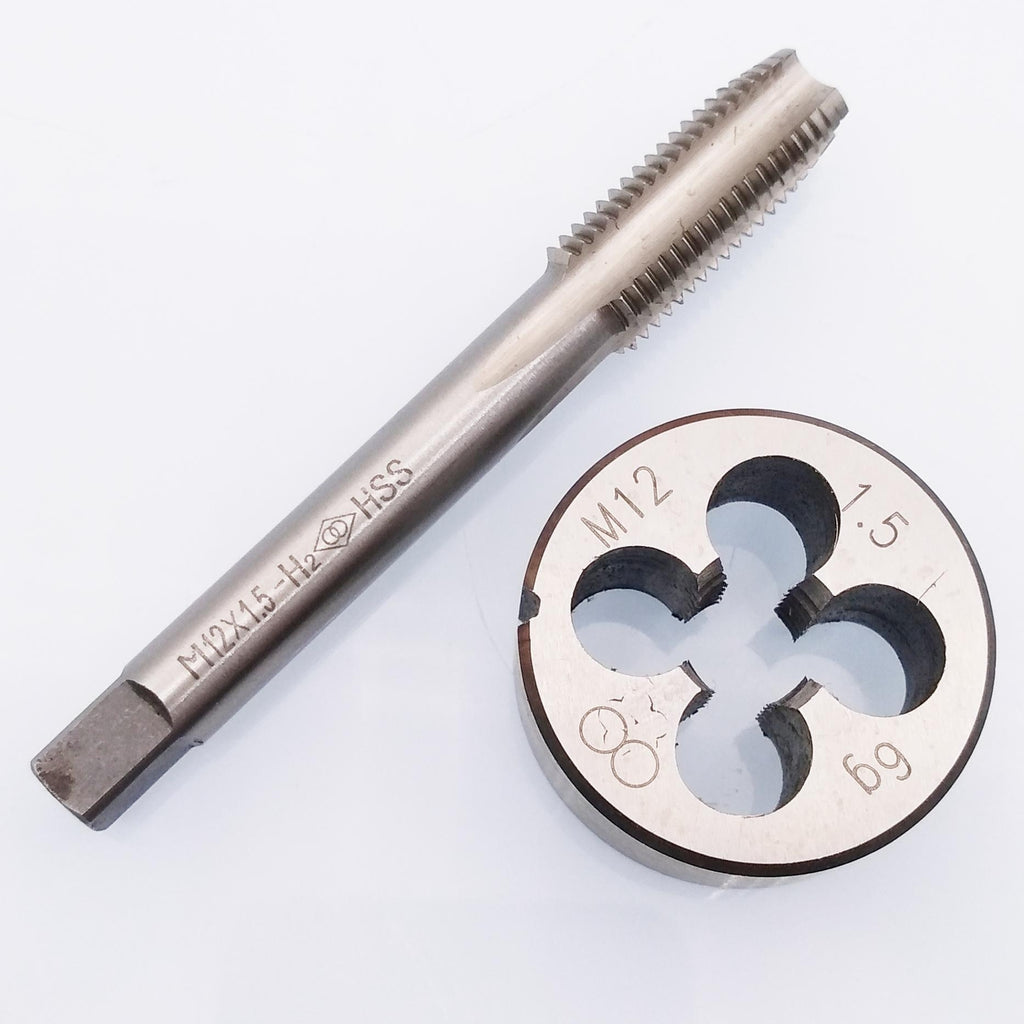 US Stock HSS M12 x 1.5mm Tap & M12 x 1.5mm Die Metric Thread Right Hand