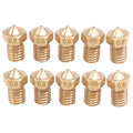 US Stock 10pcs 3D Printer Extruder Brass Nozzle 0.6mm M6 Thread 1.75mm For E3D