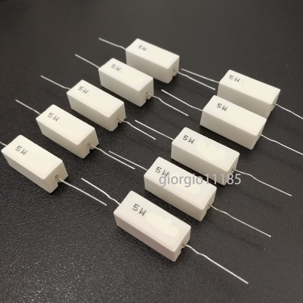 US Stock 10pcs 2K ohm 2KΩJ 5 watt Axial Ceramic Cement Power Resistor 5W