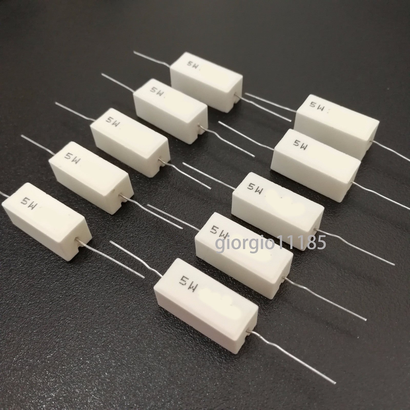US Stock 10pcs 2K ohm 2KΩJ 5 watt Axial Ceramic Cement Power Resistor 5W
