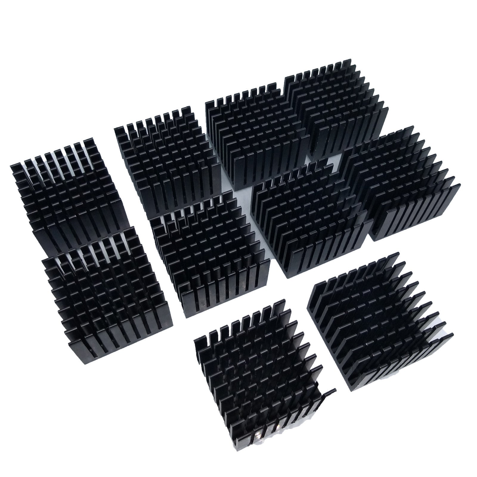 US Stock 10pcs 37 x 37 x 24mm Heat Sink Cooling Aluminum Heatsink CPU IC LED
