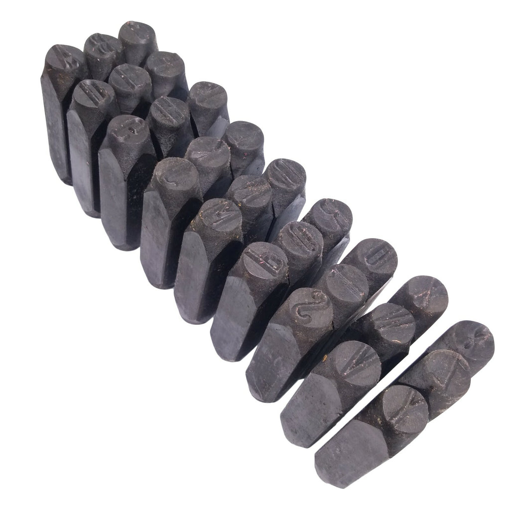 36pcs 1/2" 12.5mm Letter & Number Stamp Punch Set Hardened Steel Metal