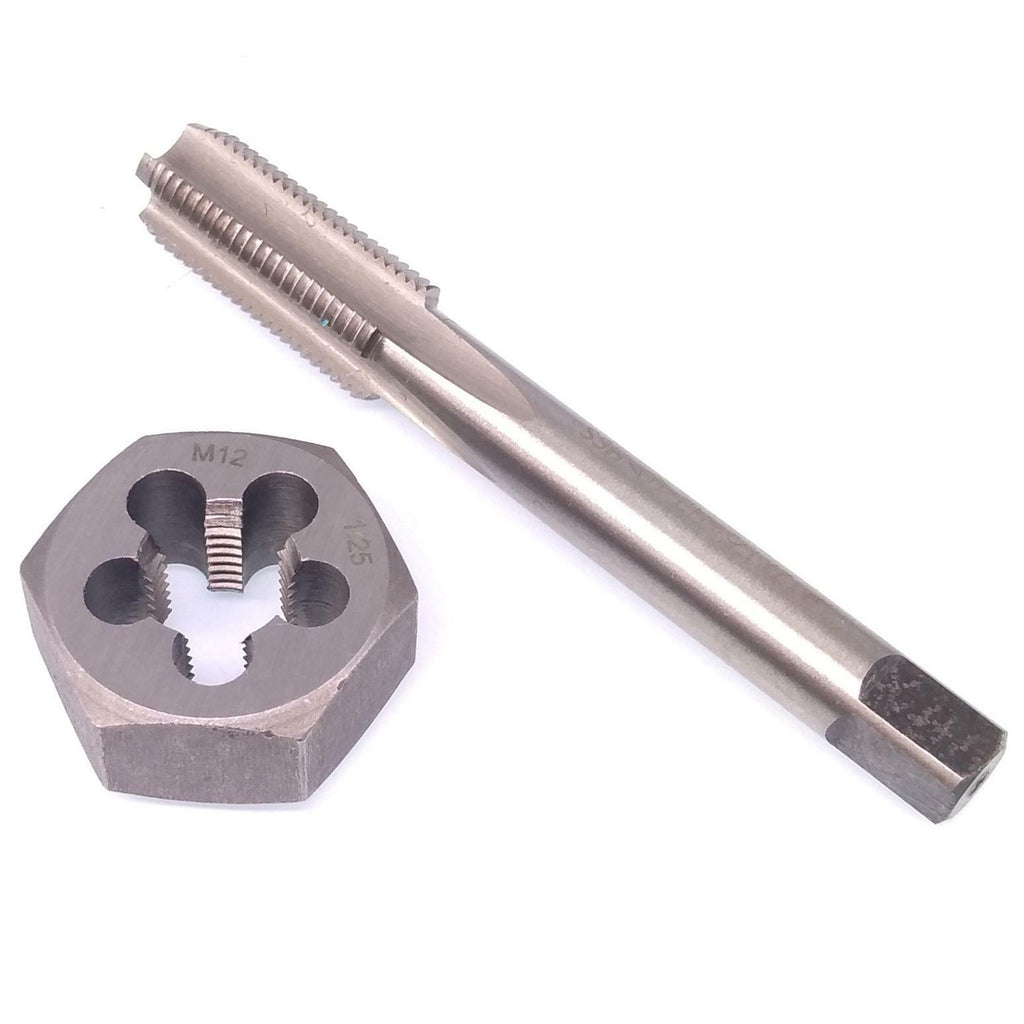 HSS M12 x 1.25mm Tap & M12 x 1.25mm Hexagon Die Metric Thread Right Hand Set