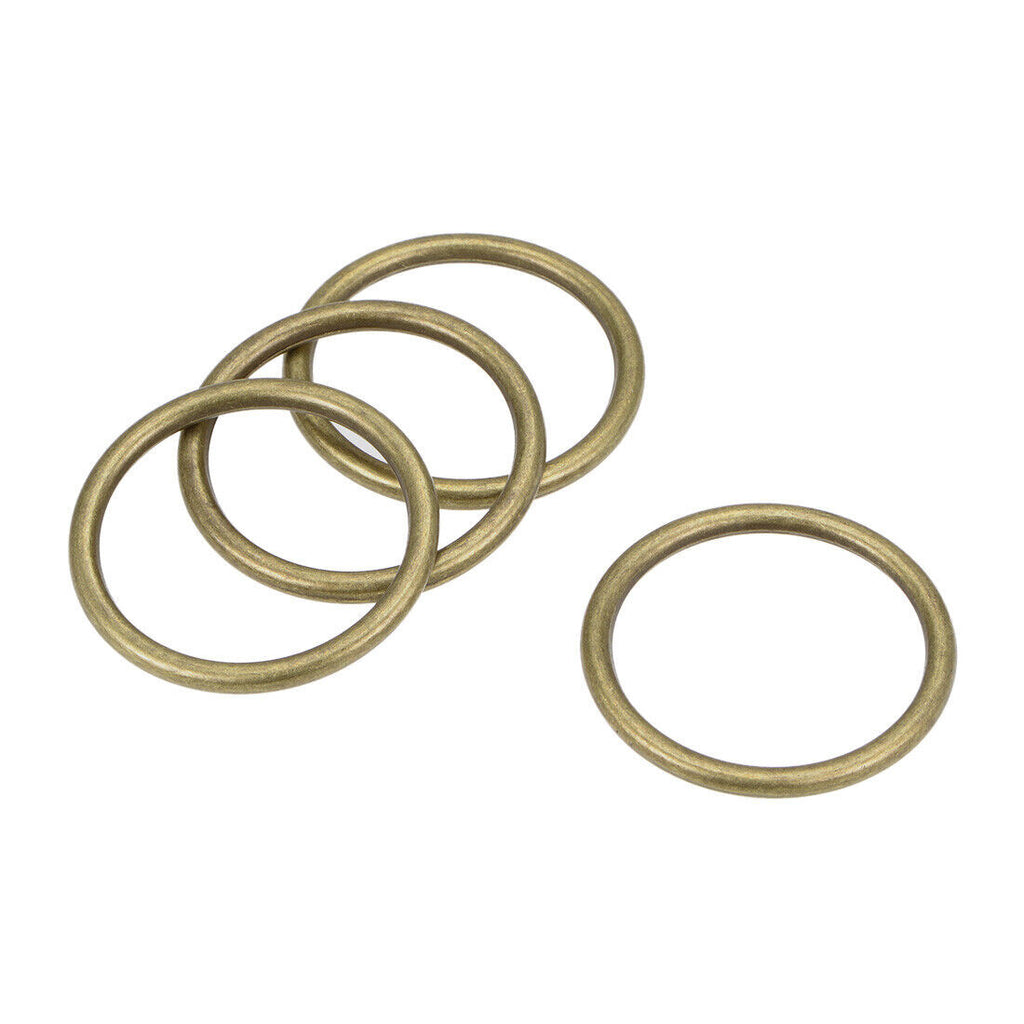 4pcs O Ring Buckle 1.2"(30mm) O-Rings Bronze Tone for Hardware Bags Craft DIY