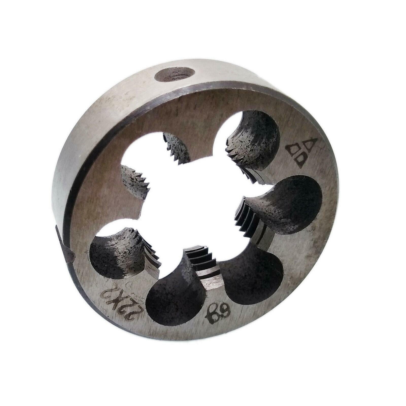 HSS M22 x 2mm Taper & Plug Tap & M22 x 2mm Die Metric Thread Right Hand